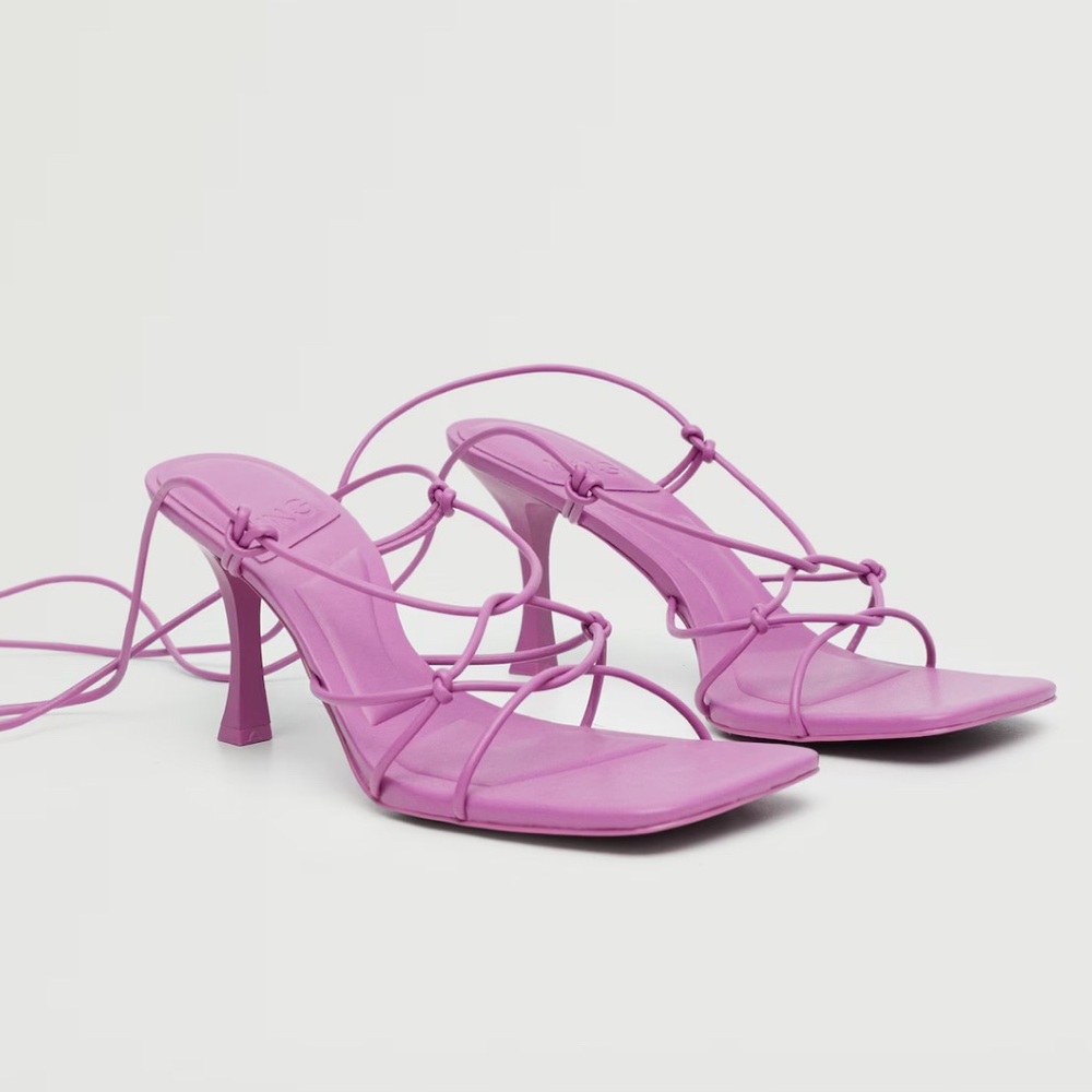 Fuchsia Square Toe Heels